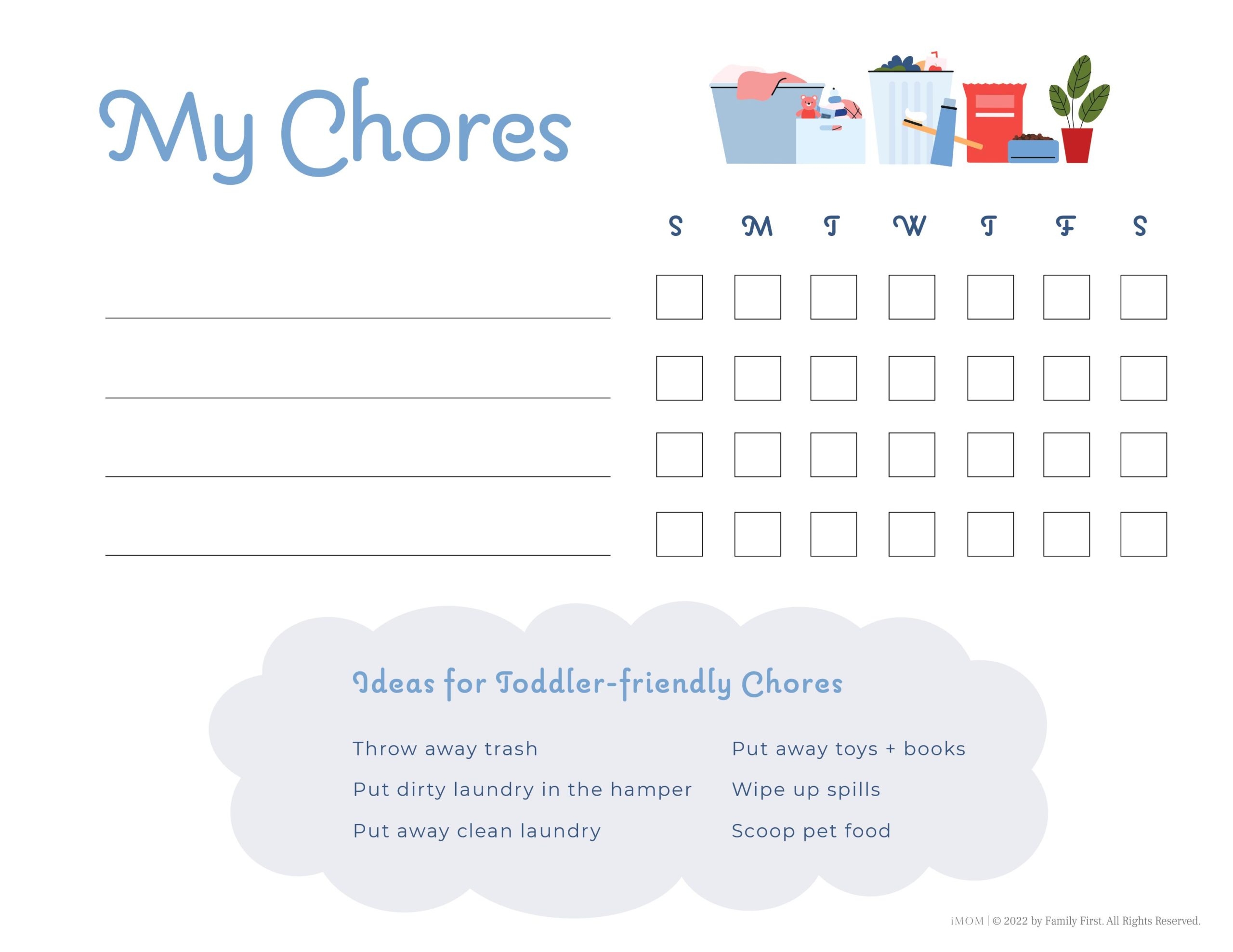 chores chart printable