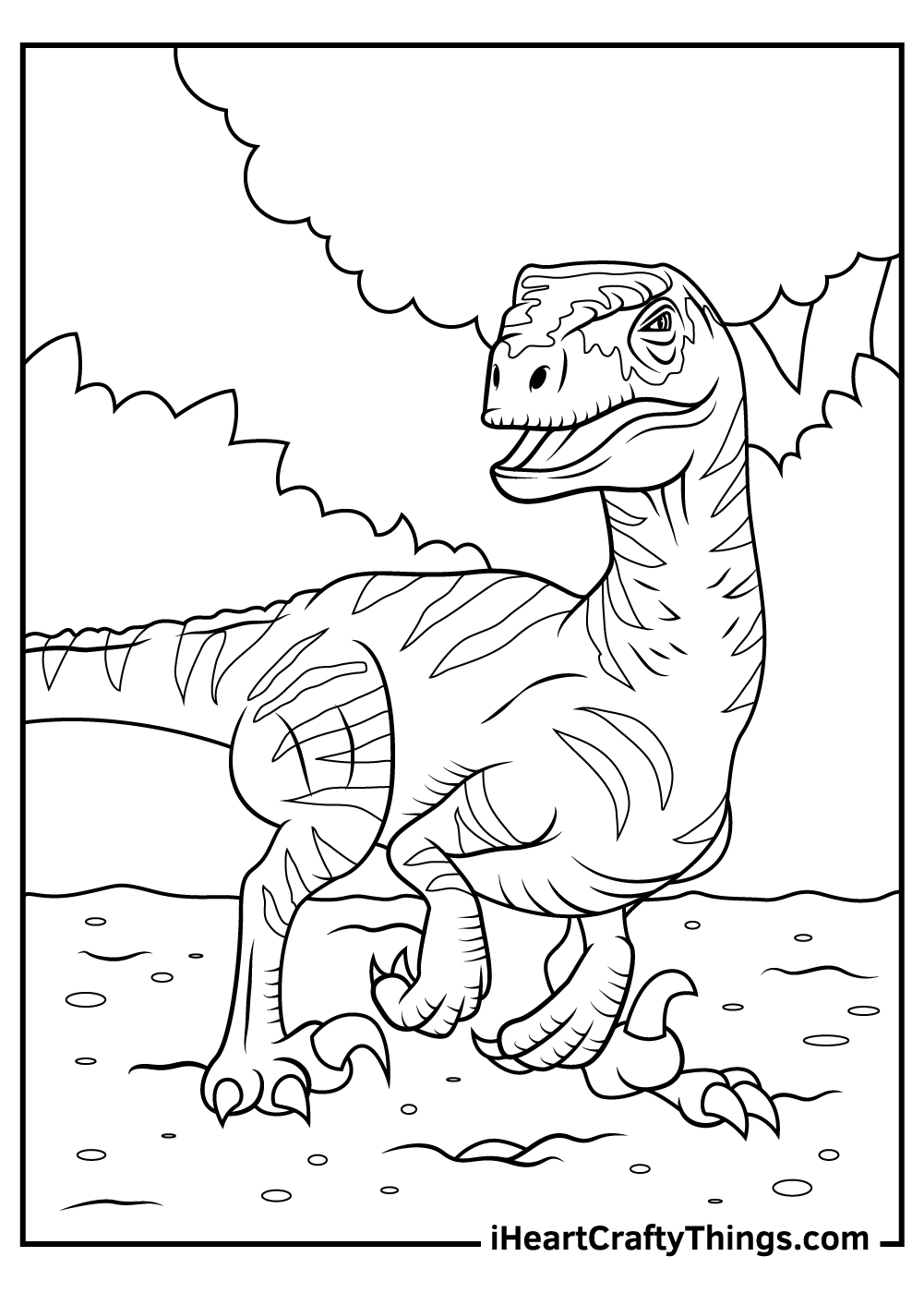 printable colouring pages dinosaurs