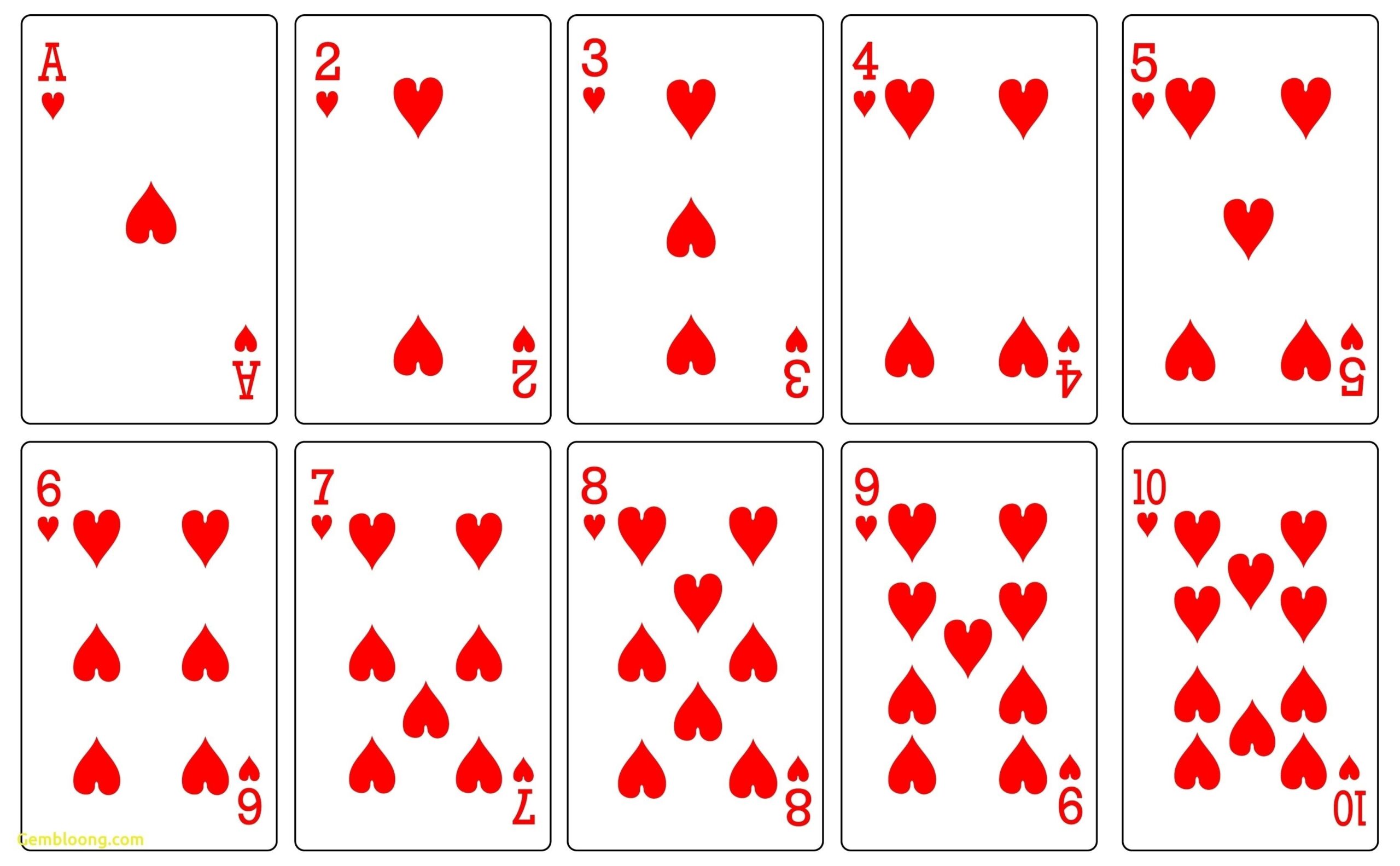 deck of playing cards printable deck of playing cards printable