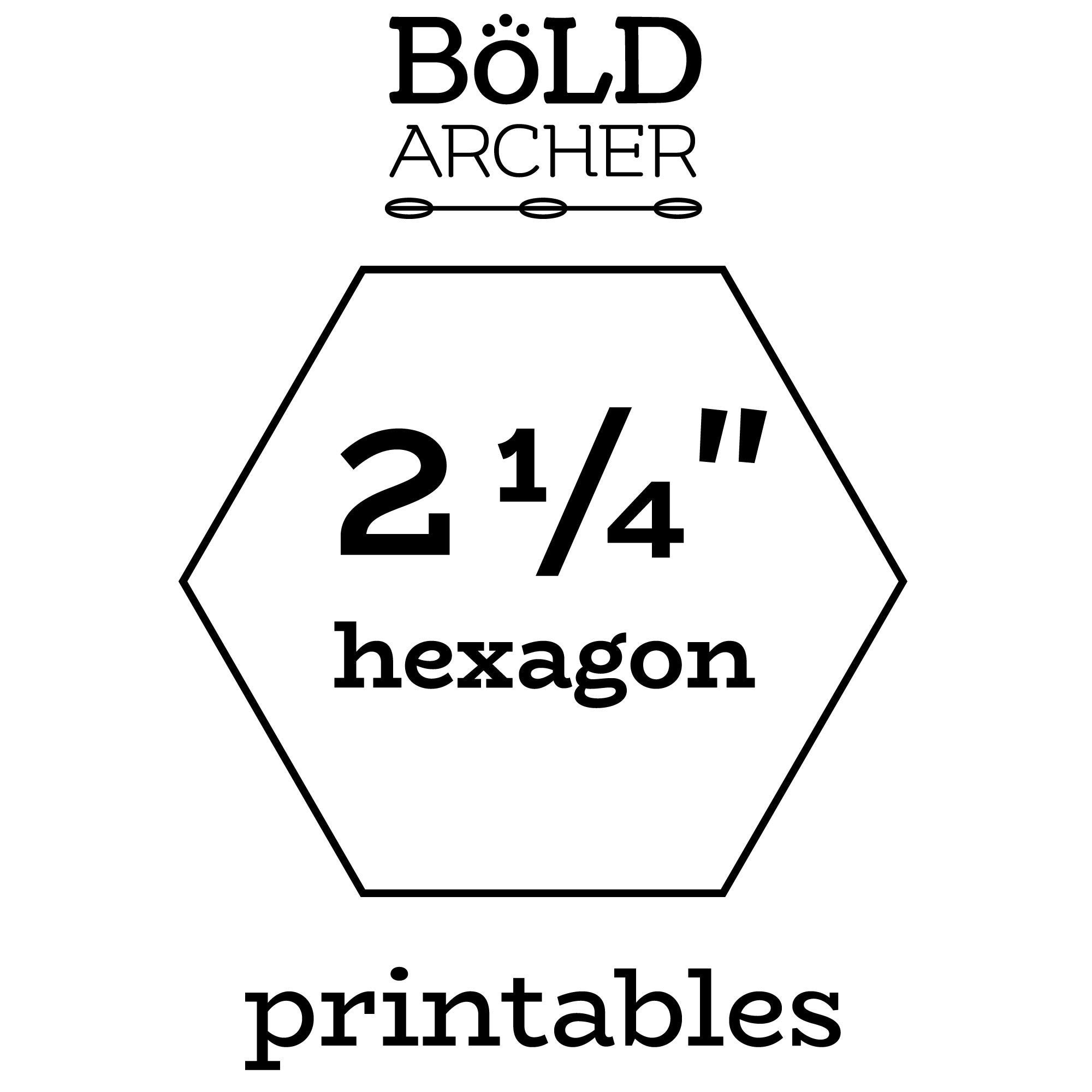 hexagon template printable