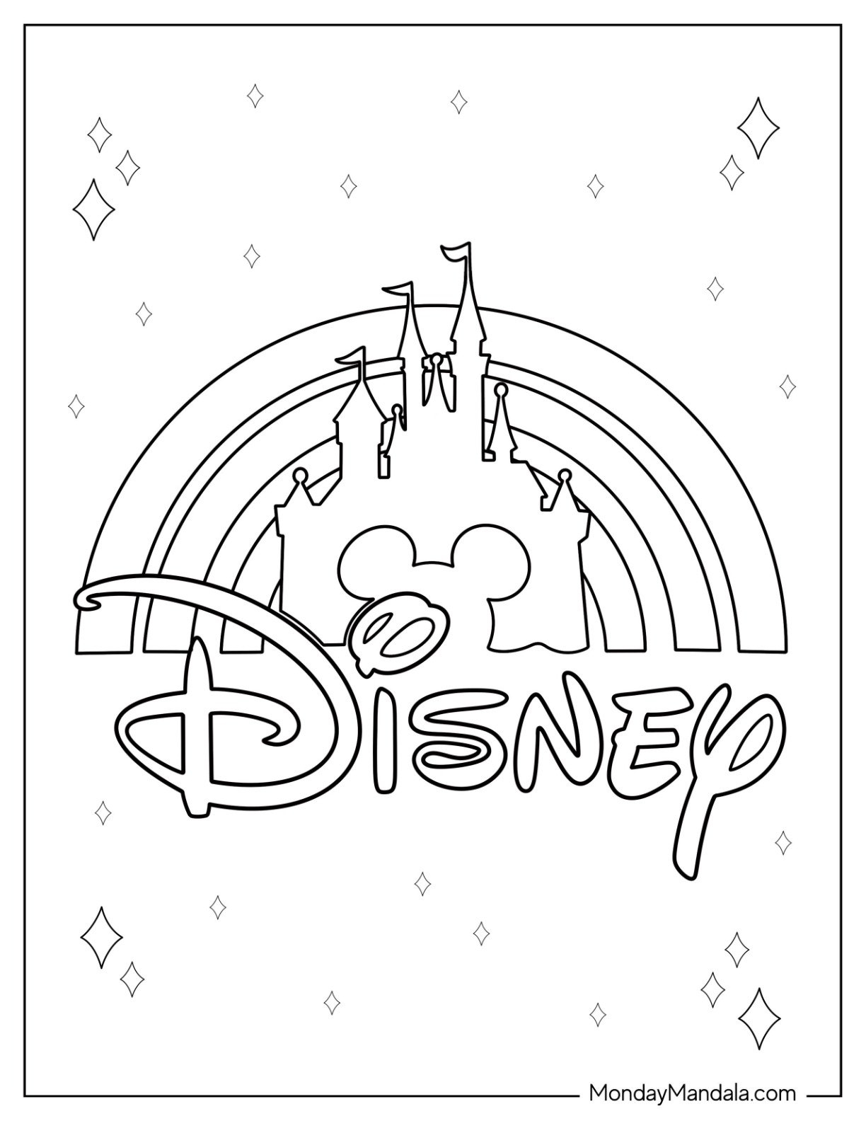 walt disney world printable coloring pages
