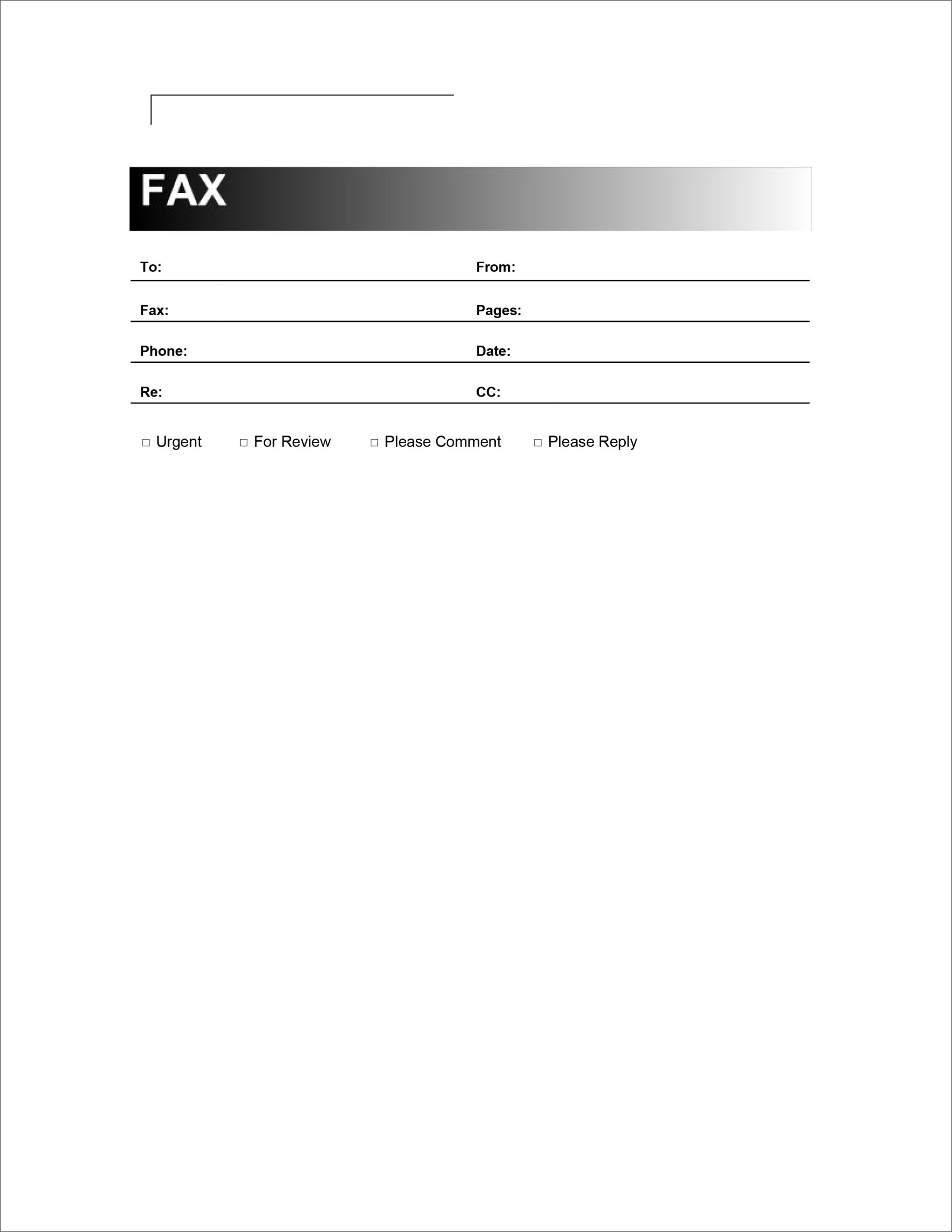 free printable fax cover sheet template