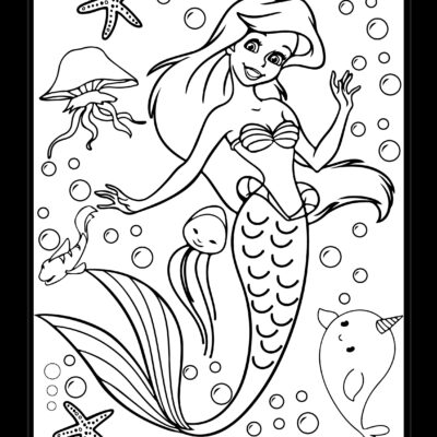 20 Printable Mermaid Coloring Pages Etsy