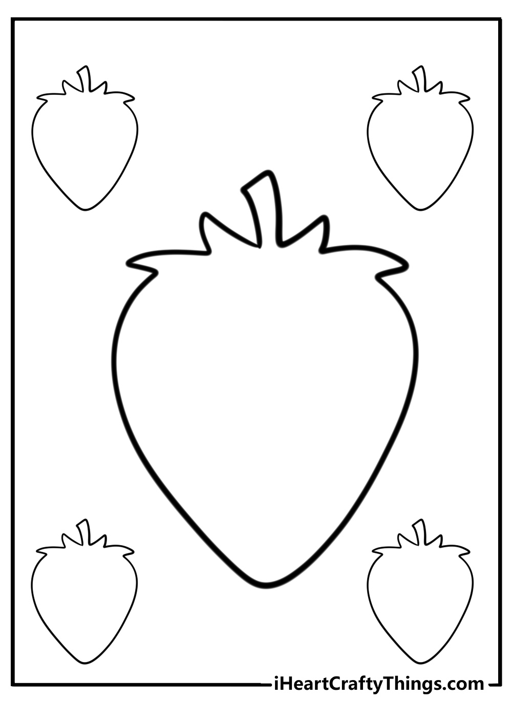 strawberry template printable