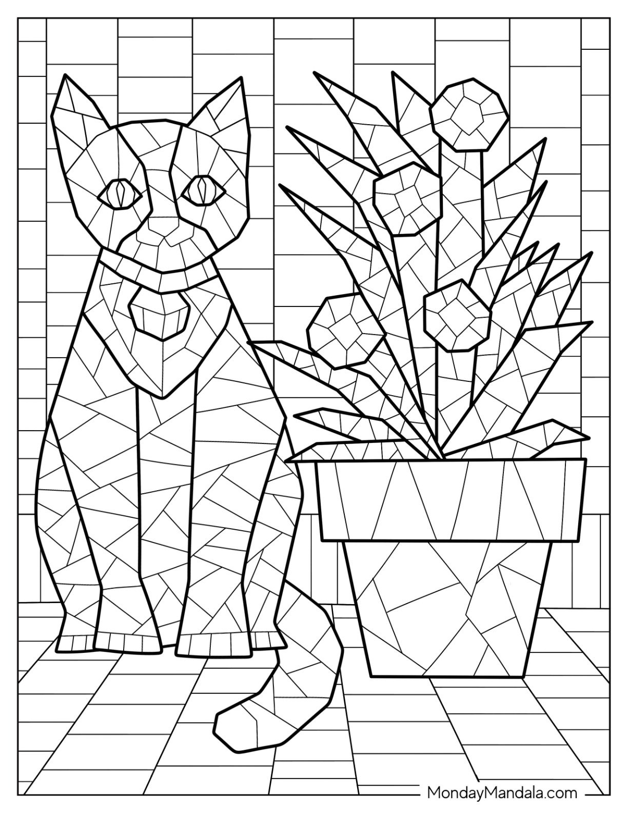 22 Mosaic Coloring Pages Free PDF Printables 