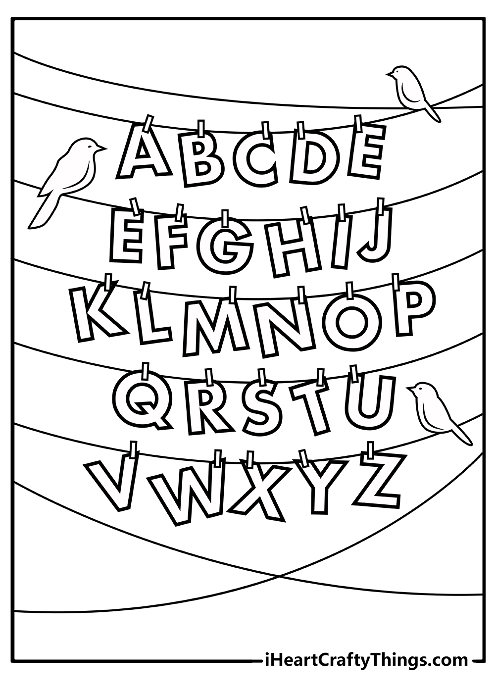 free printable alphabet coloring pages
