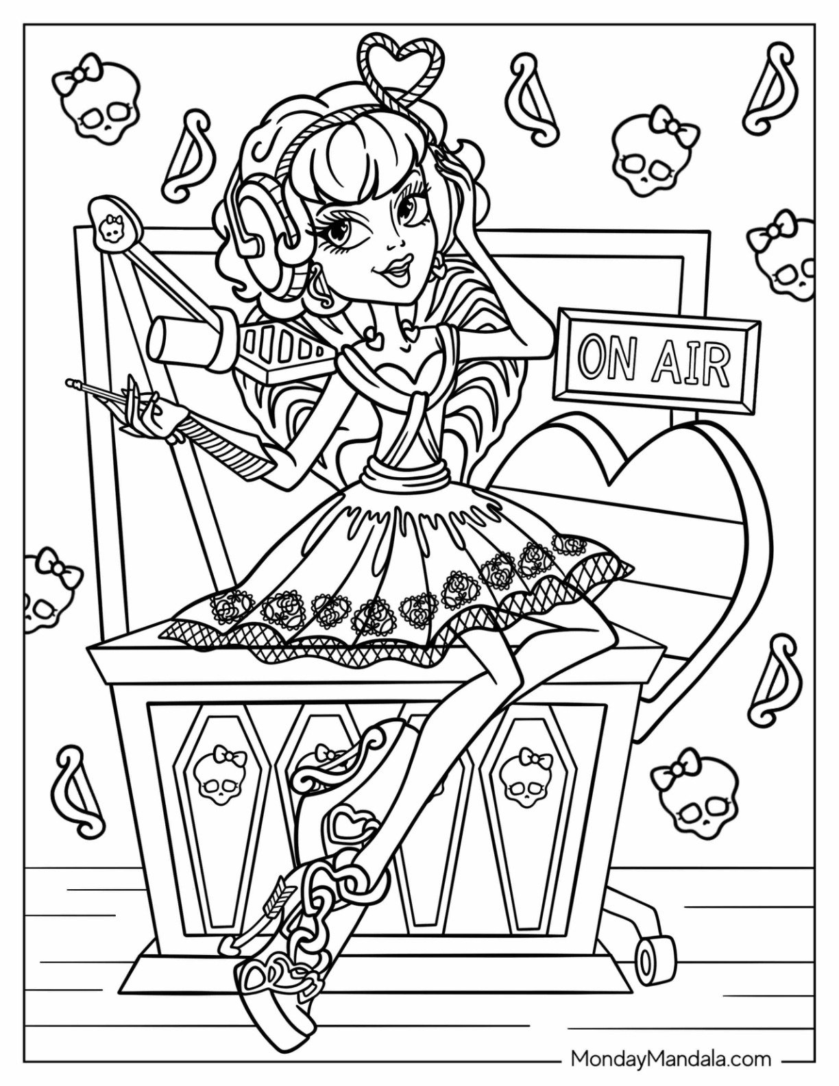 monster high coloring printables