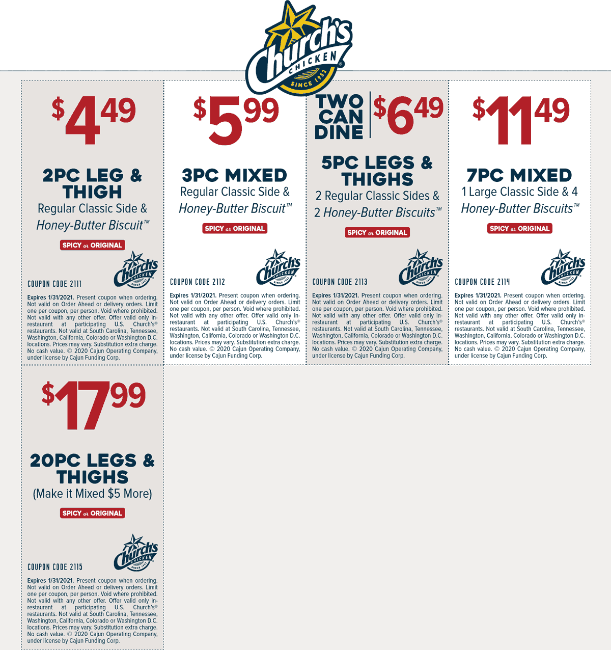 2pc Side Biscuit 4 49 More At Churchs Chicken Churchs Chicken September 2025 Coupons Promo Codes Deals 