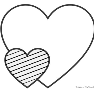 3 Easy Heart Coloring Pages For Kids Stripe Patterns What Mommy Does