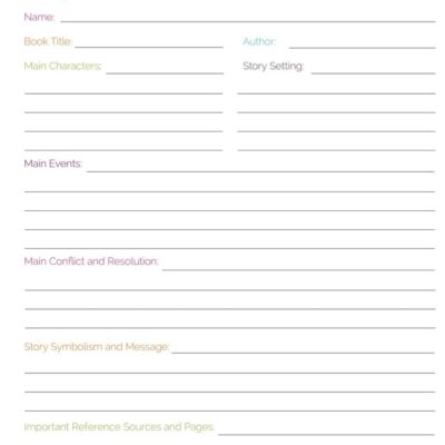 3 Free Printable Book Report Templates