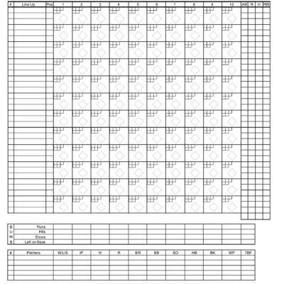 30 Printable Baseball Scoresheet Scorecard Templates TemplateLab