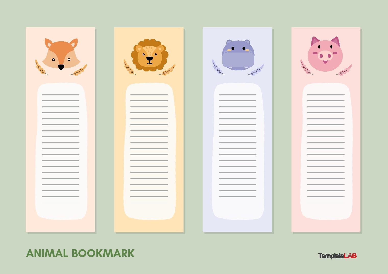 printable bookmark template