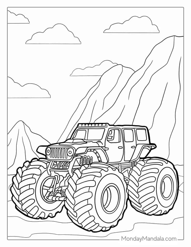 32 Monster Truck Coloring Pages Free PDF Printables 32 Monster Truck Coloring Pages Free PDF Printables