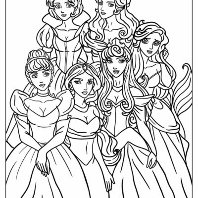 36 Disney Princess Coloring Pages Free PDF Printables