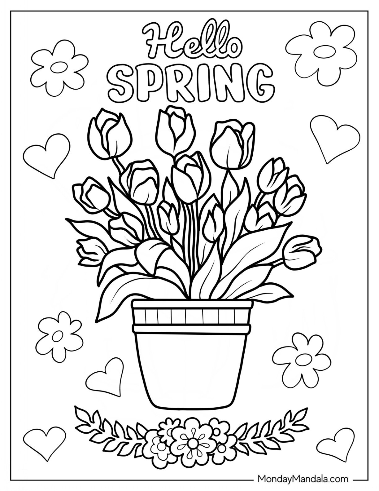 spring coloring pages printable pdf spring coloring pages printable pdf