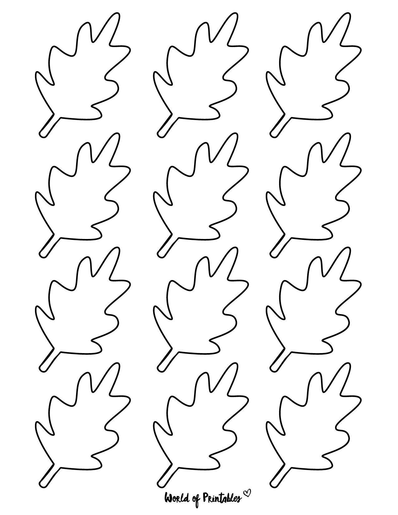 37 Printable Leaf Templates Outlines Shapes Free World Of Printables