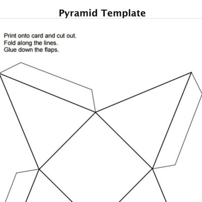 3D Pyramid Template To Print Card Cut Out Design Yourself Shape Card Print A4 Template DIY Accessories Jpg Download Etsy