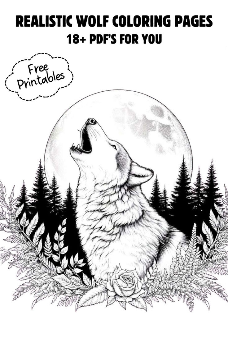 wolf printable coloring pages