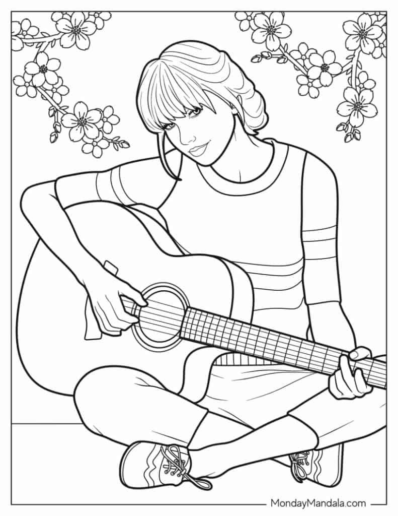 taylor swift printable coloring pages