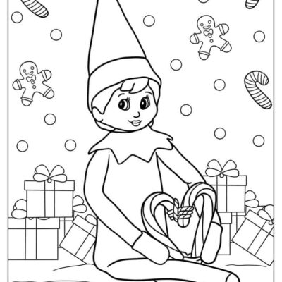 44 Elf On The Shelf Coloring Pages Free PDF Printables