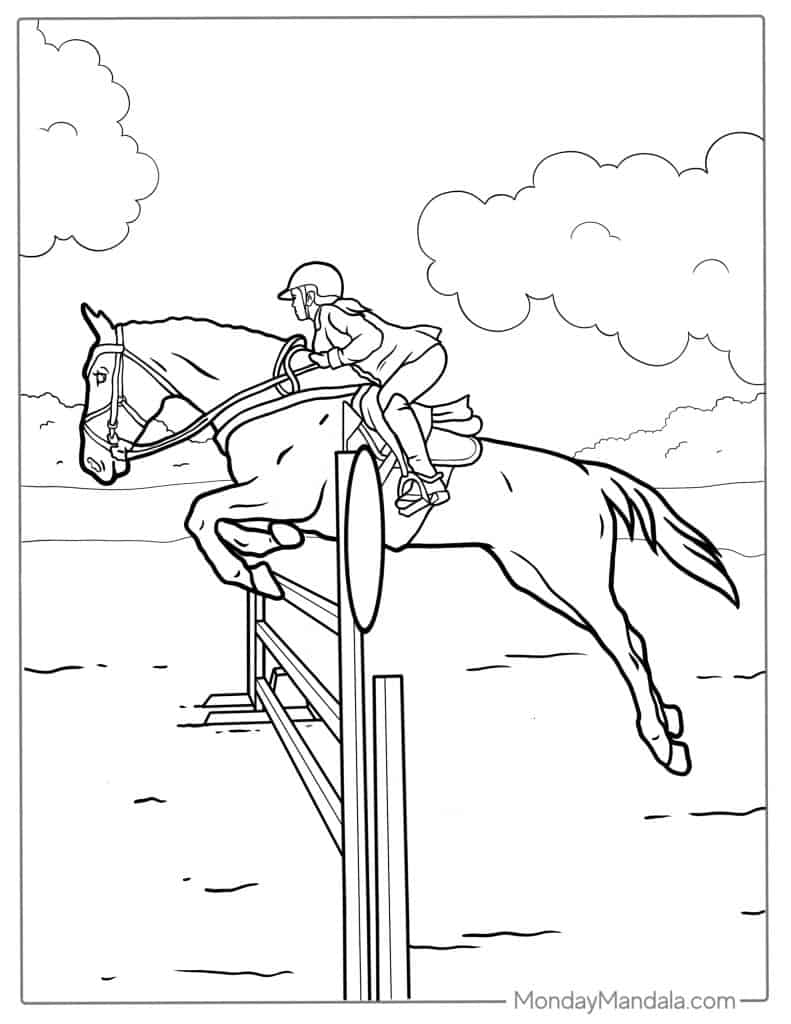 44 Horse Coloring Pages Free PDF Printables 