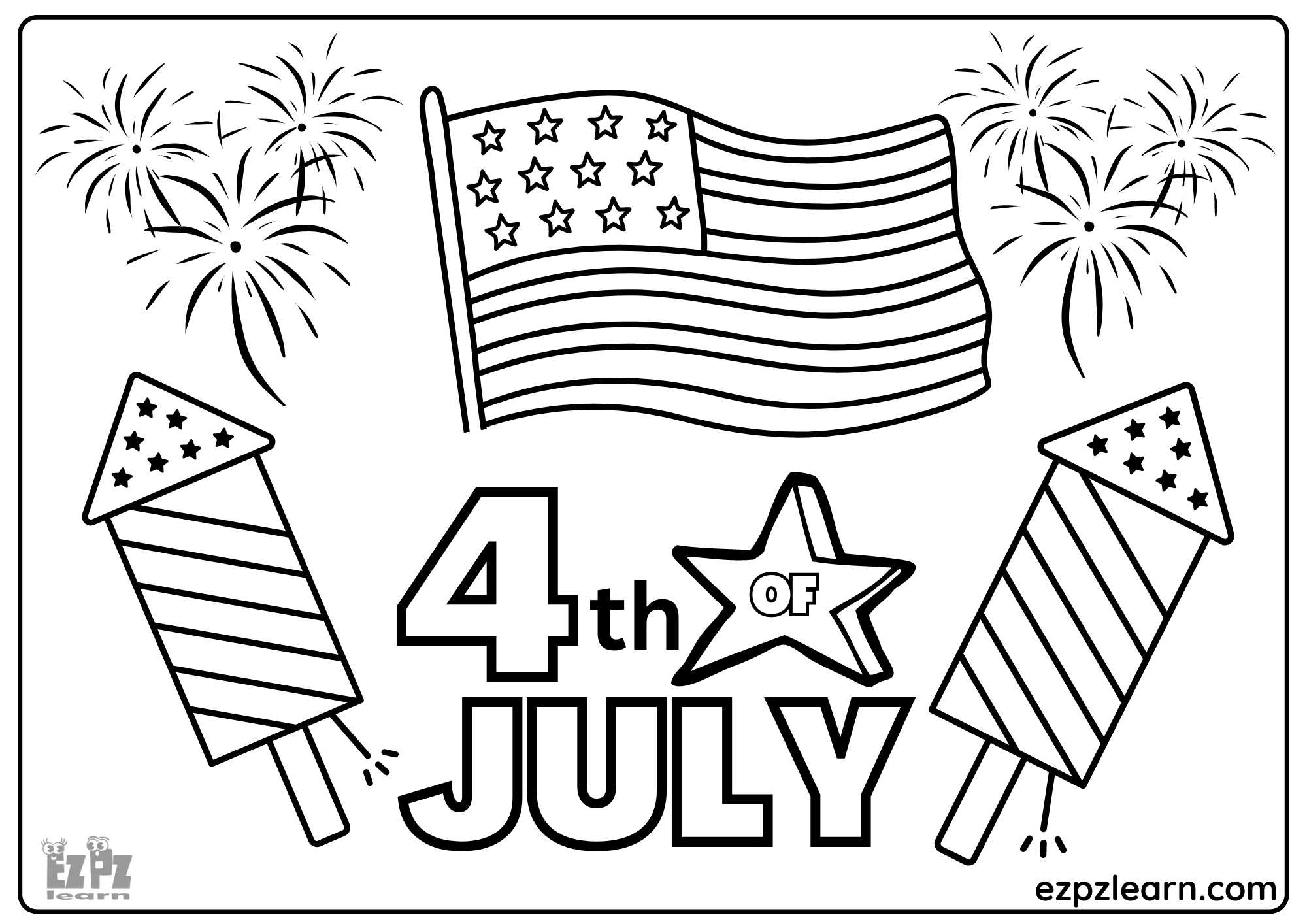 fourth of july printable coloring pages