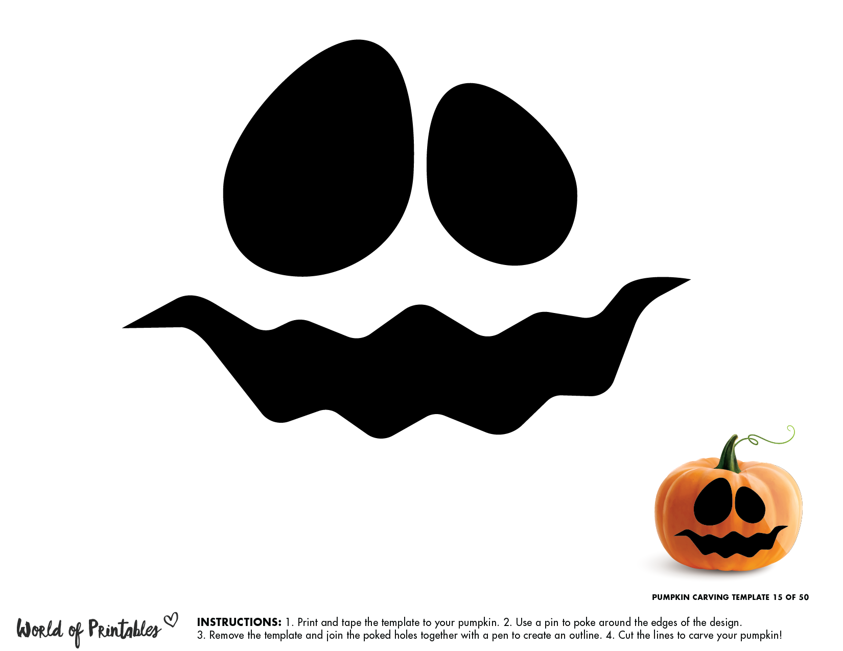 jack o lantern faces printable