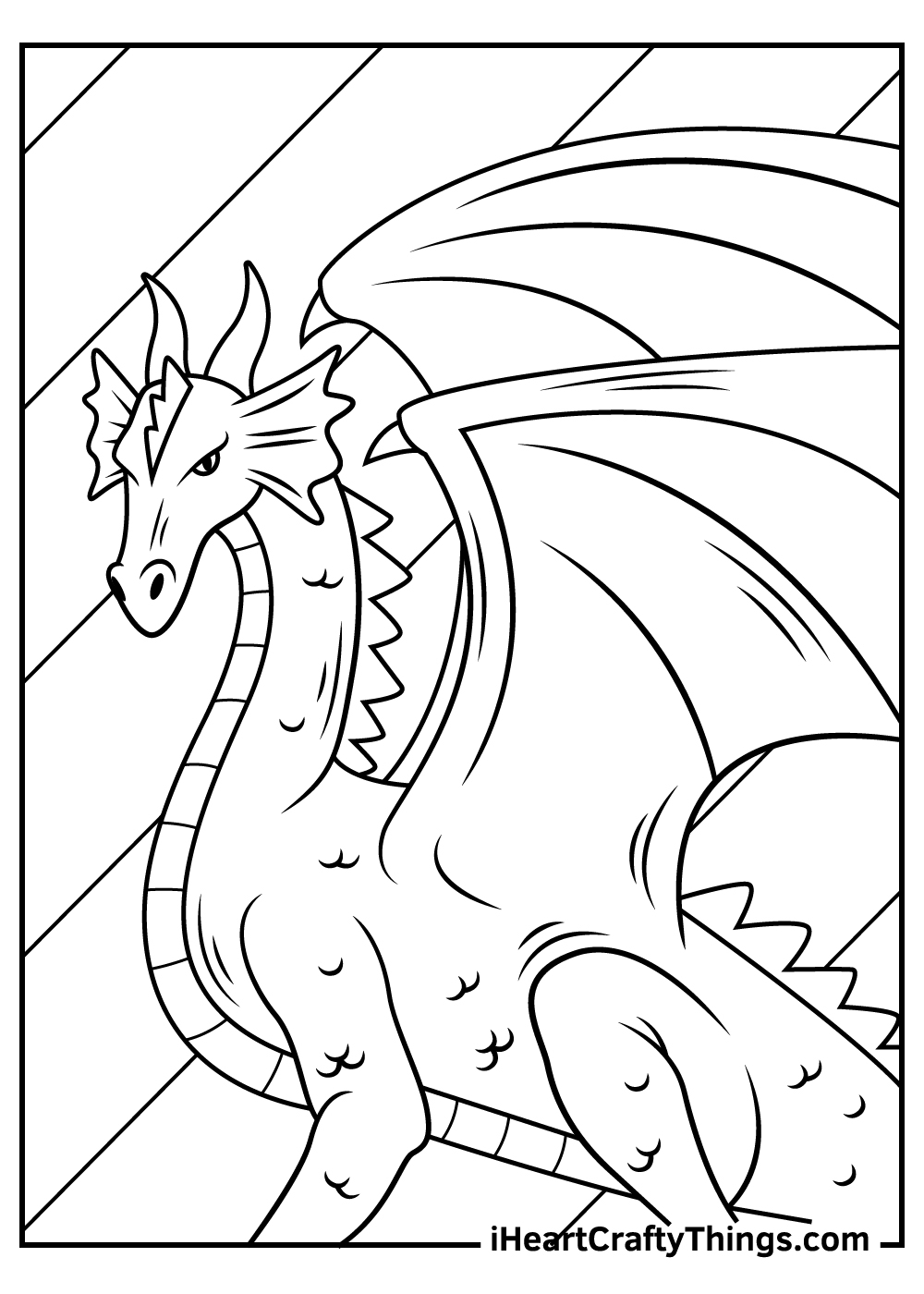 printable coloring pictures of dragons