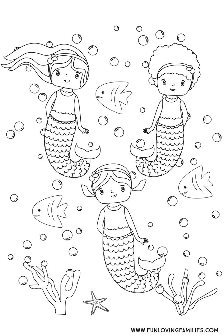 mermaid coloring sheets printable
