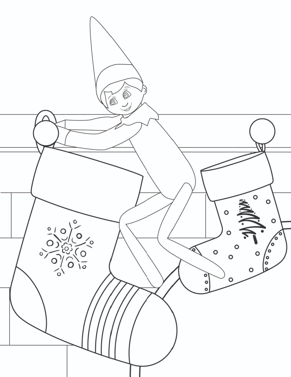 6 Printable Elf On The Shelf Coloring Pages Freebie Finding Mom