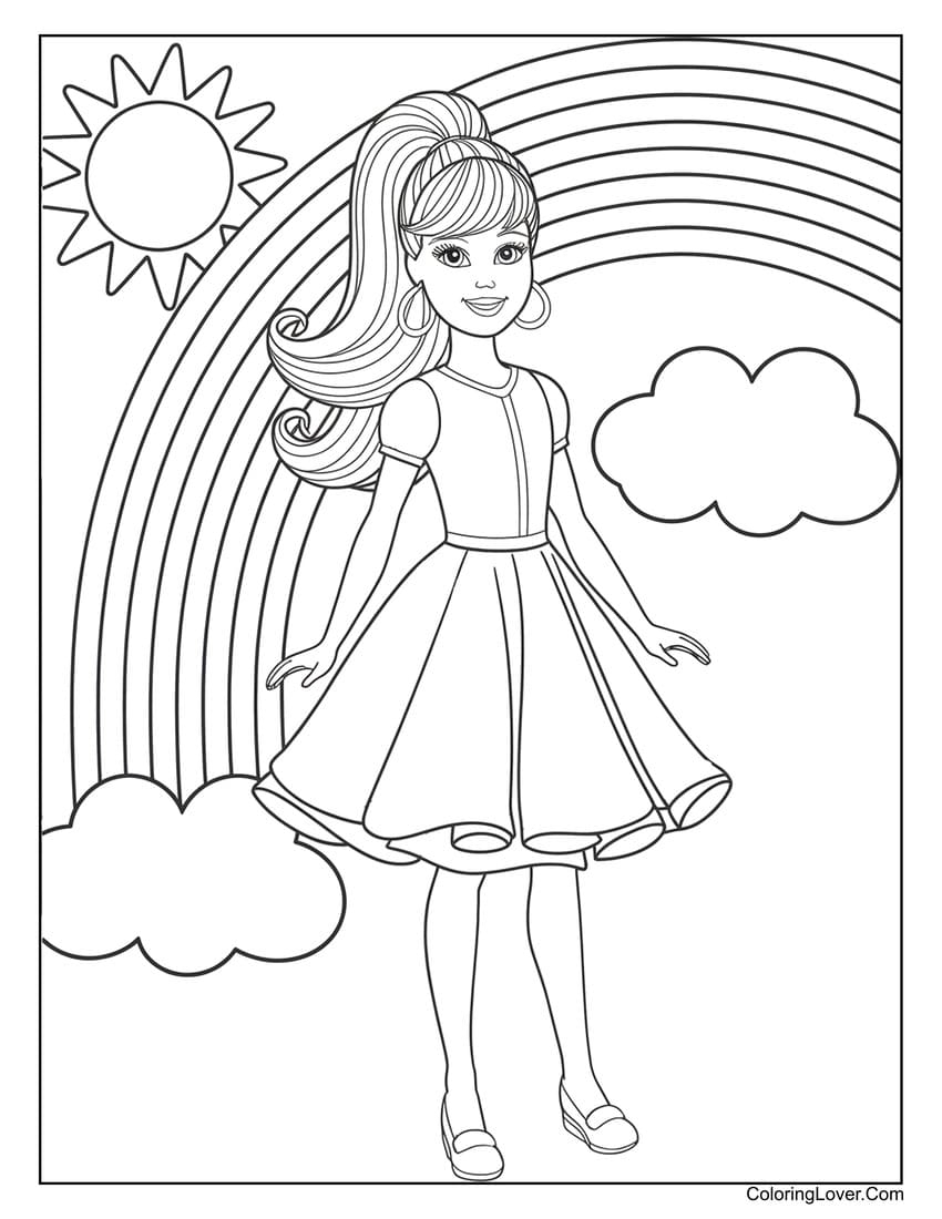 free barbie printable coloring pages