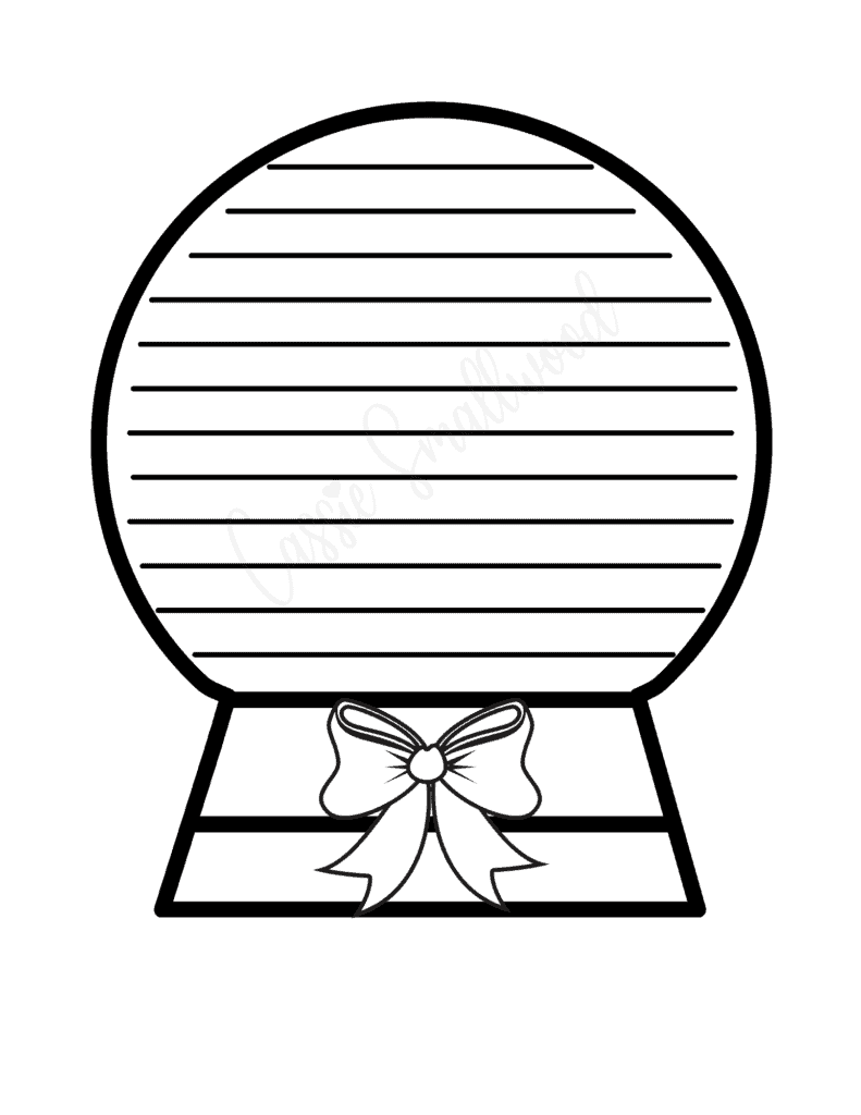 snowglobe template printable