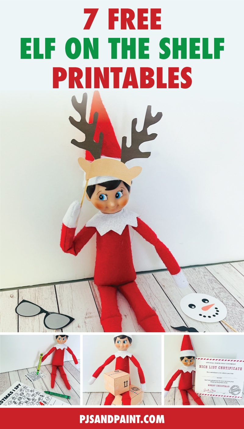 7 Days Of Free Printable Elf Props Pjs And Paint
