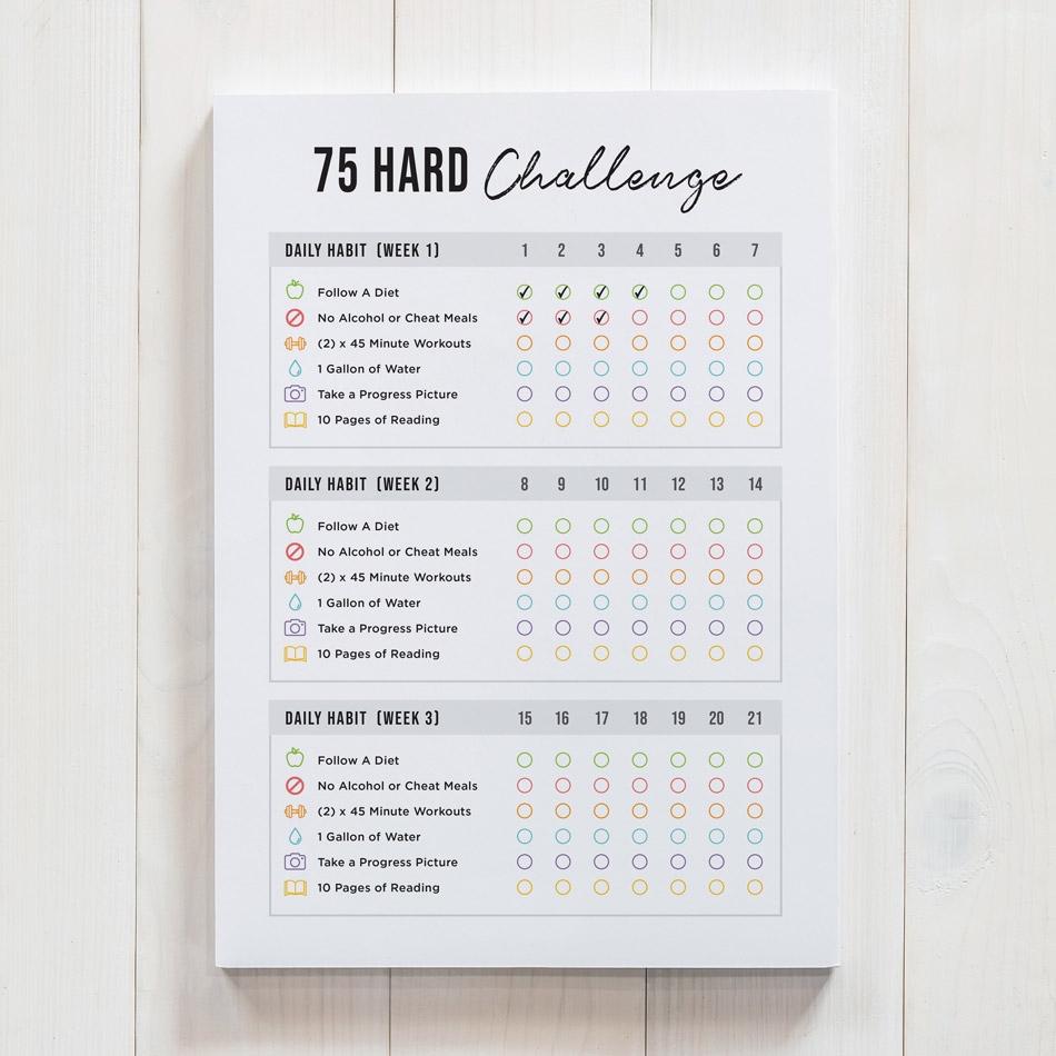 75 hard challenge printable 75 hard challenge printable