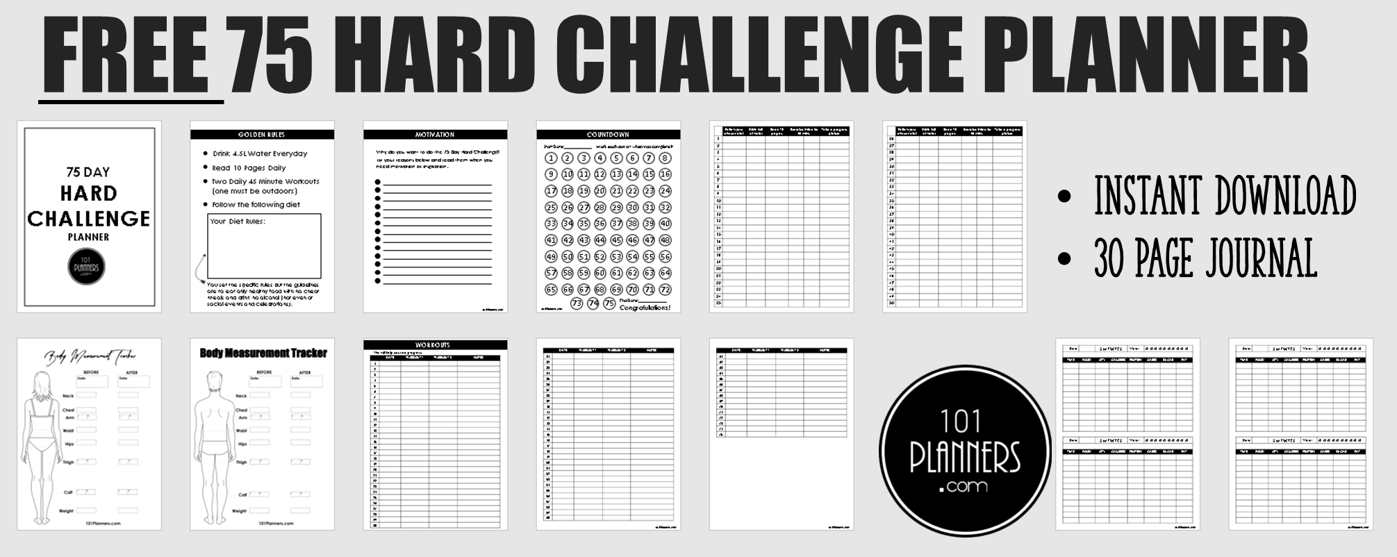 75 Hard Challenge Rules PDF Planner How To Do It  75 Hard Challenge Rules PDF Planner How To Do It