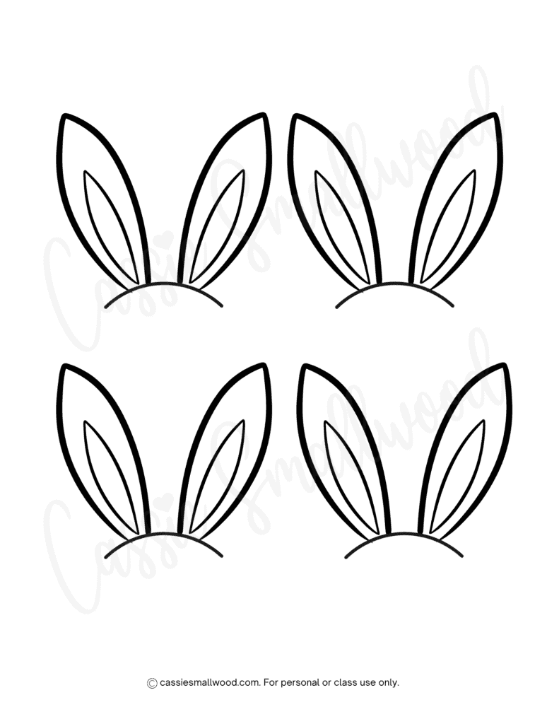 8 CUTE Bunny Ear Templates Cassie Smallwood 8 CUTE Bunny Ear Templates Cassie Smallwood