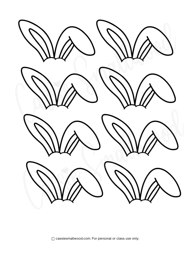 bunny ear template printable bunny ear template printable
