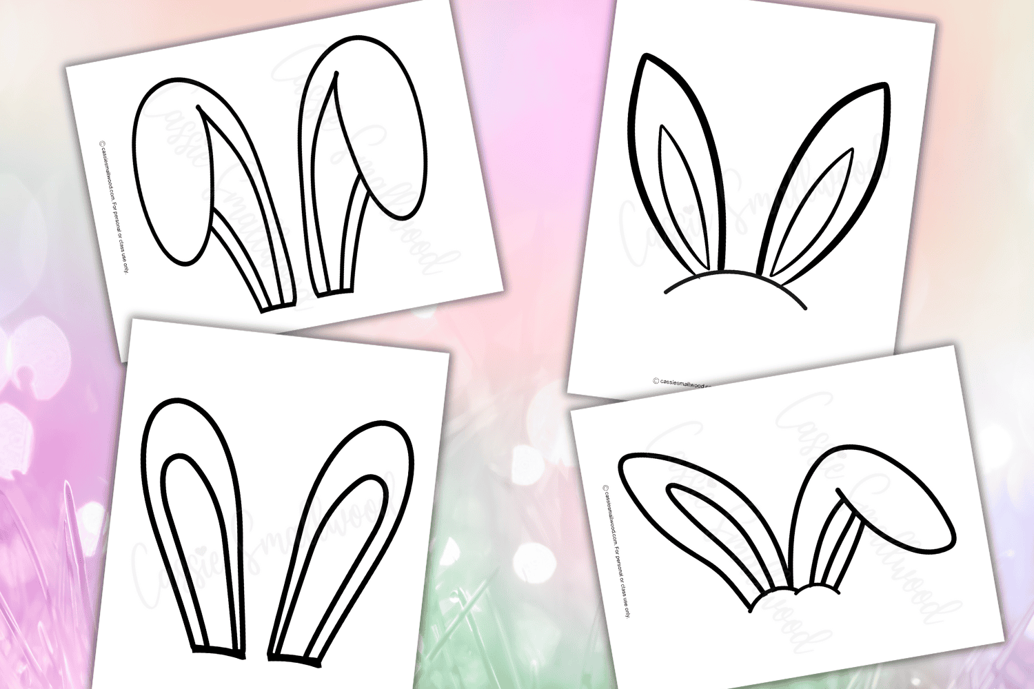 8 CUTE Bunny Ear Templates Cassie Smallwood 8 CUTE Bunny Ear Templates Cassie Smallwood