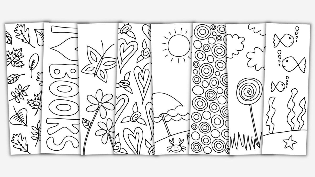 8 Cute FREE Printable Bookmarks To Color for Kids Adults The Craft at Home Family