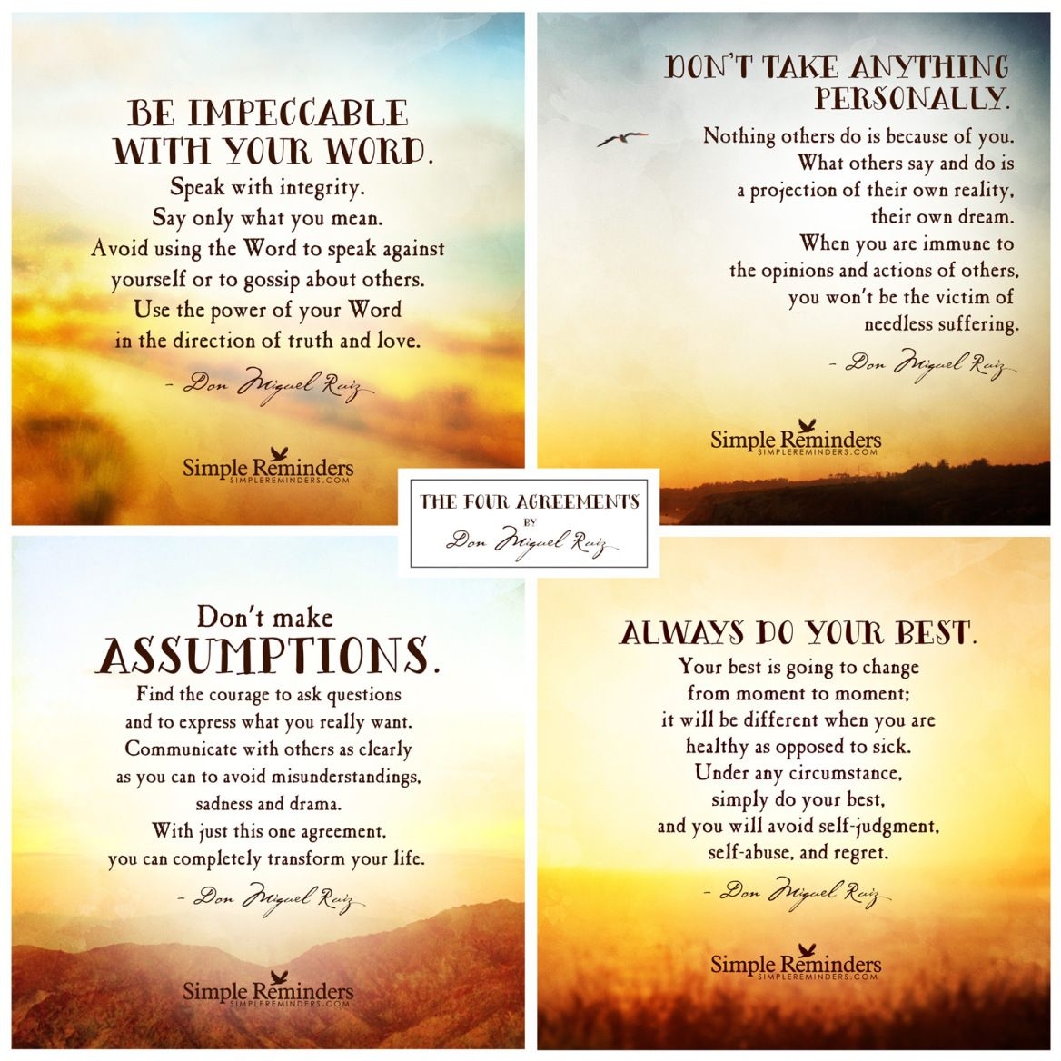 the four agreements free printable poster the four agreements free printable poster