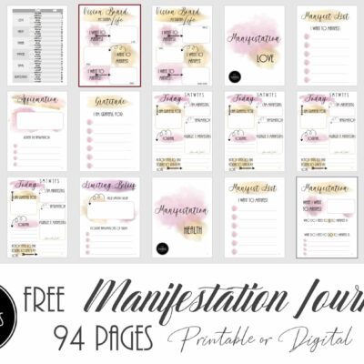 8 FREE Manifestation Journal PDF Templates Instant Download
