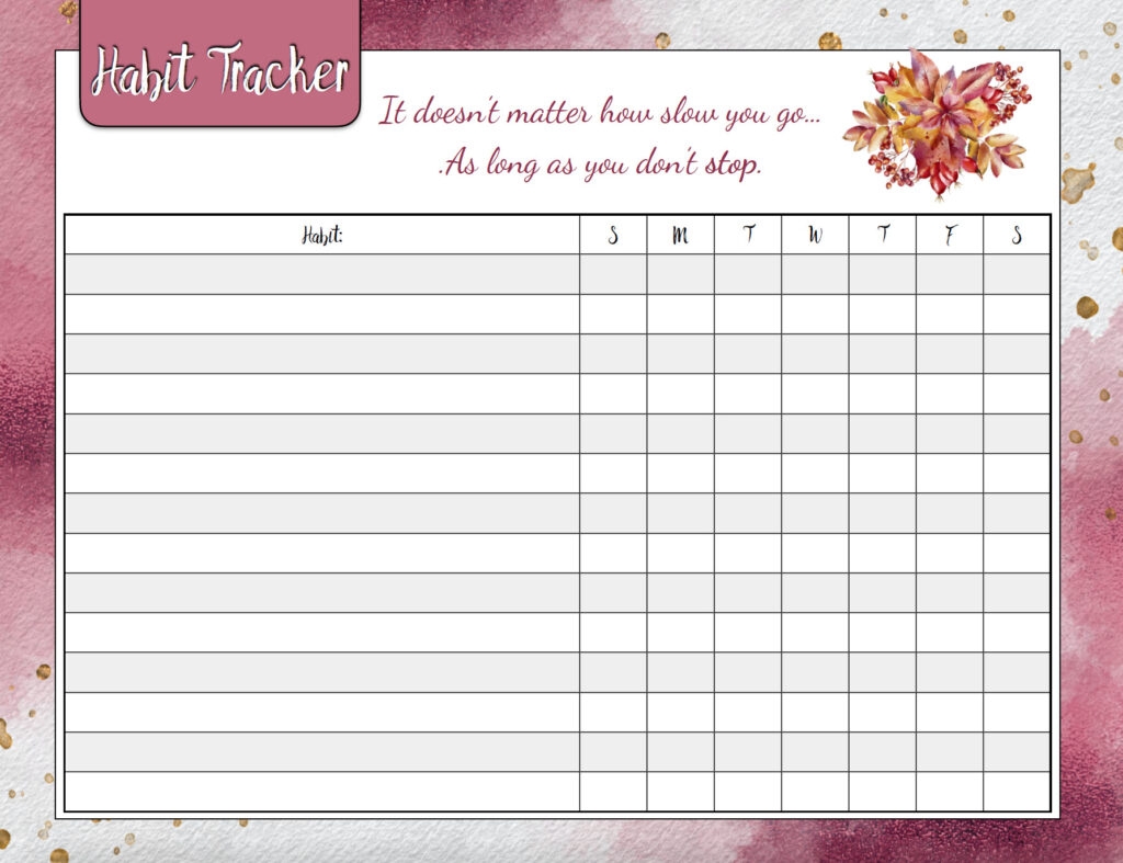 8 Free Printable Habit Trackers How To Change Your Life
