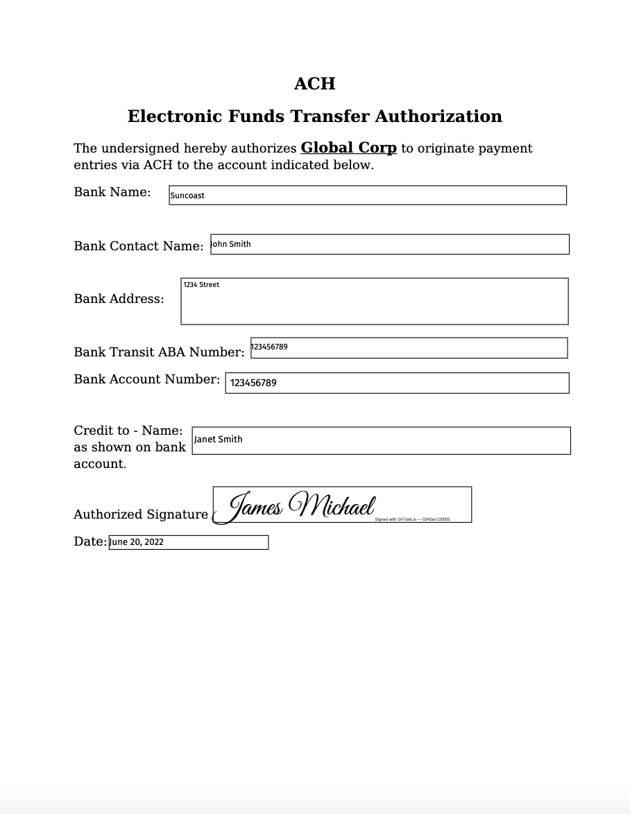 printable blank ach authorization form template printable blank ach authorization form template