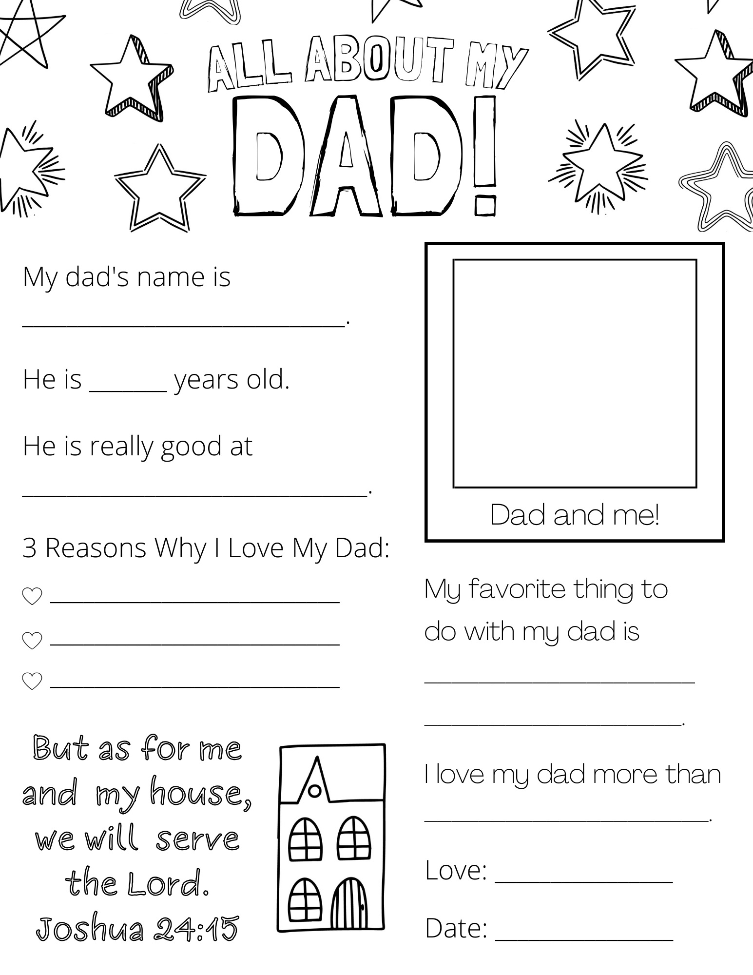 All About My Dad Papa Grandpa Free Printable Out Upon The Waters All About My Dad Papa Grandpa Free Printable Out Upon The Waters