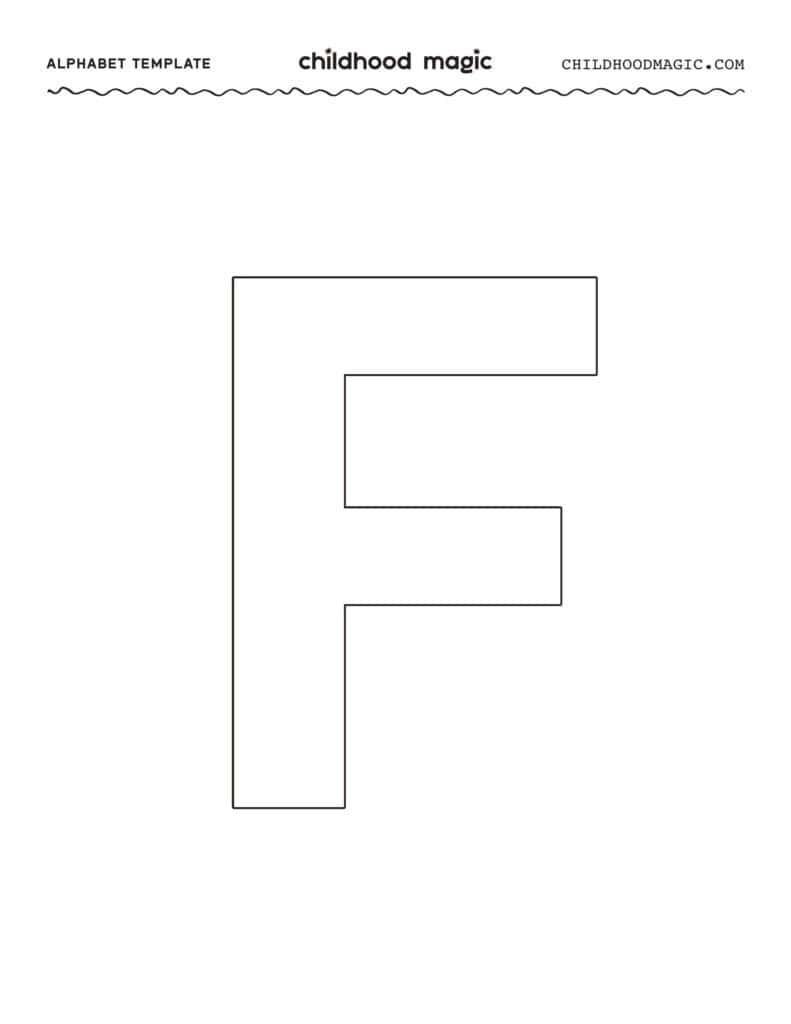 Alphabet Printable An Uppercase Letter Template For Kids Childhood Magic