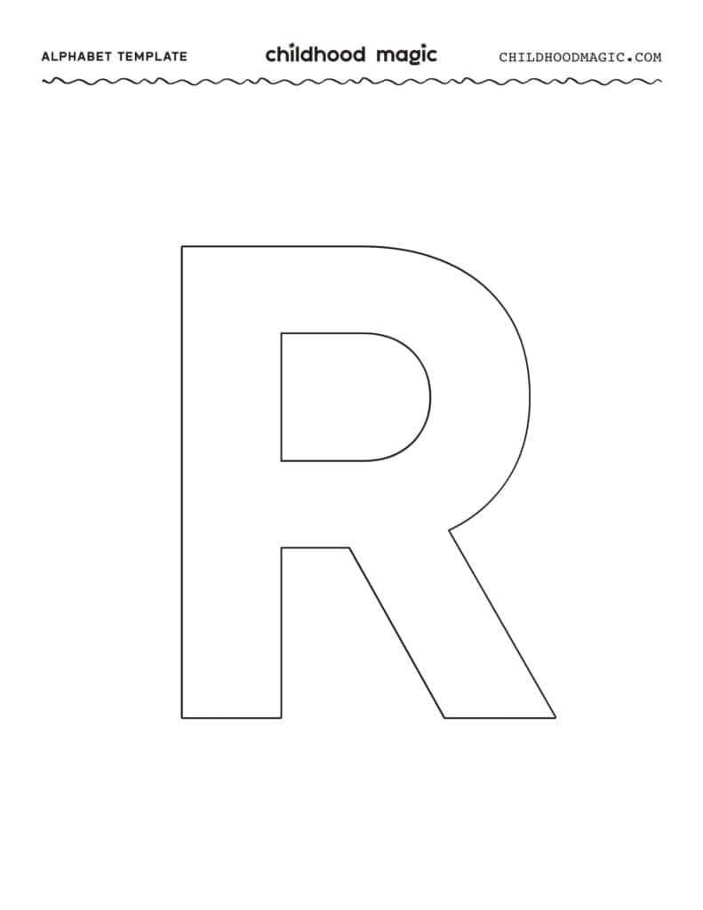 Alphabet Printable An Uppercase Letter Template For Kids Childhood Magic