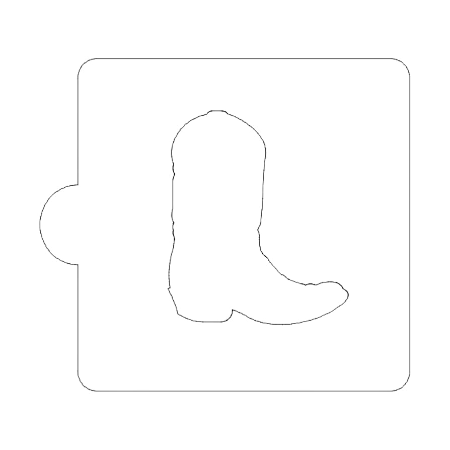 Amazon Cowboy Boot Outline Stencil For Cookie OR Cake Decorating Made In USA LS893 Home Kitchen