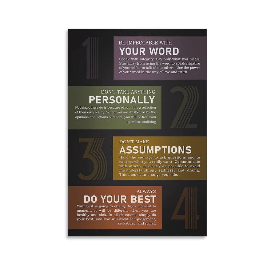 Amazon Four Agreements Poster Wall Art For Office Home D cor Four Ways To Change Your Life Unframed Horizontal Print Motivational Prints 16x24inch 40x60cm Posters Prints Amazon Four Agreements Poster Wall Art For Office Home D cor Four Ways To Change Your Life Unframed Horizontal Print Motivational Prints 16x24inch 40x60cm Posters Prints