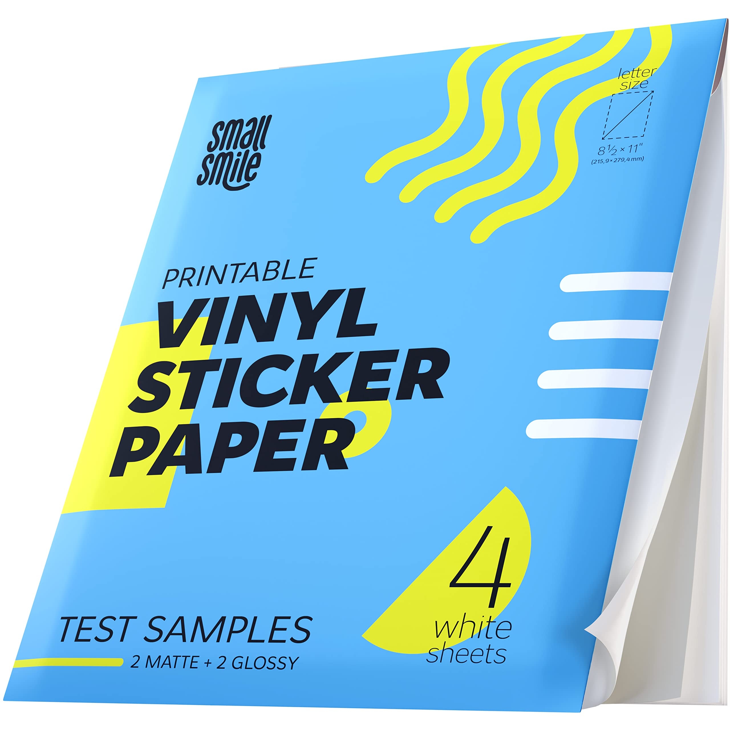 Amazon Premium Printable Vinyl Sticker Paper For Inkjet Printer And Laser 4 White Matte And Glossy Sticker Paper Waterproof Durability Adhesive Paper 8 5 X 11 Holds Ink Well Great Amazon Premium Printable Vinyl Sticker Paper For Inkjet Printer And Laser 4 White Matte And Glossy Sticker Paper Waterproof Durability Adhesive Paper 8 5 X 11 Holds Ink Well Great