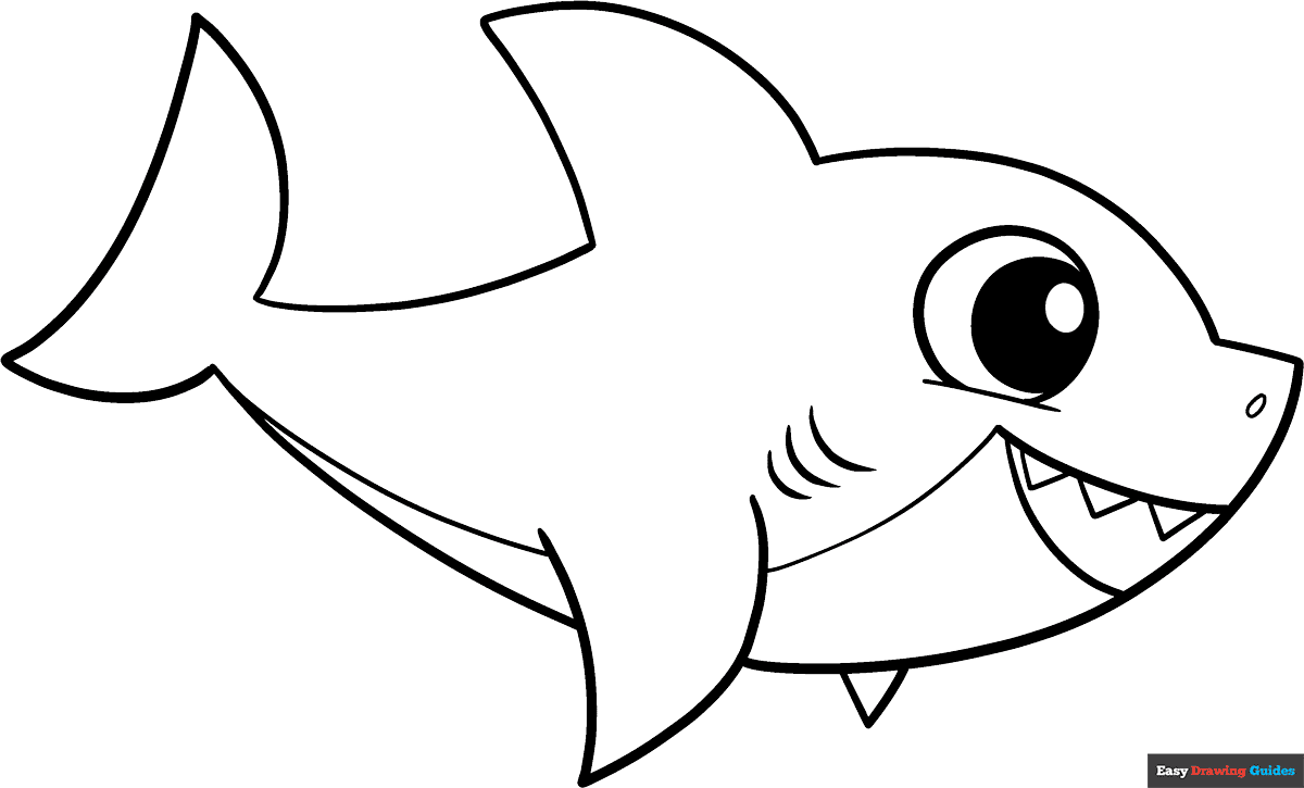 Baby Shark Coloring Page Easy Drawing Guides Baby Shark Coloring Page Easy Drawing Guides